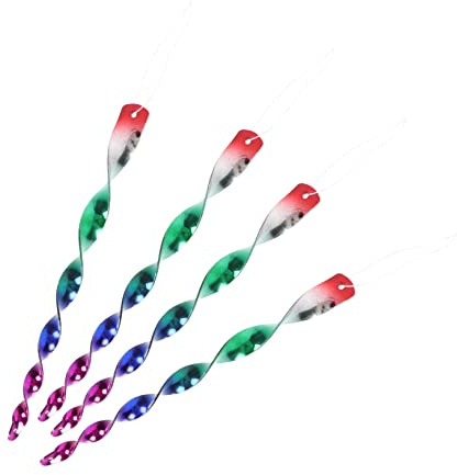 Toyvian Dispositifs pour Oiseaux Spirales Décoratifs en Plastique 30Cm 4Pcs, Tiges Réfléchissantes Extérieures pour Terrasse et Jardin, Outil de Peur Pigeons