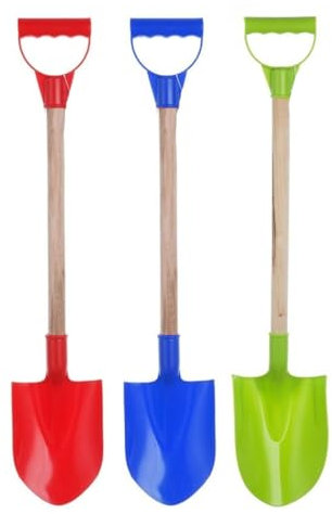 OISE ART STORE Trade Shop - Pala da Spiaggia Mare Giardino Gioco Vanga Colorata con Manico in Legno 54cm 618563 -