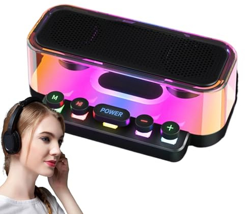 Generisch Radio Box - Tragbarer Mechanischer Funk Lautsprecher Mit Punk Stil,Stereo Klang Musikplayer Hohe Lautstärke Für Zuhause Büro Innenbereich
