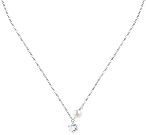 Morellato Collana Donna in Argento 925% riciclato, Collezione PERLA, Punto Luce, Idee Regalo Donna