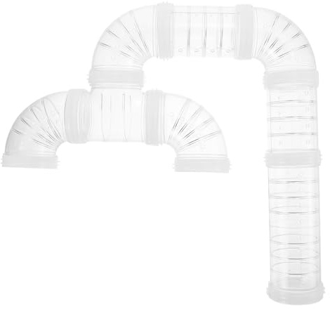 Homoyoyo Criceti in Plastica Bianca Fai da Te Materiale Spesso, Canale Estensibile per Gabbie di Piccoli Animali e Criceti, Accessorio per Gabbie Modulari