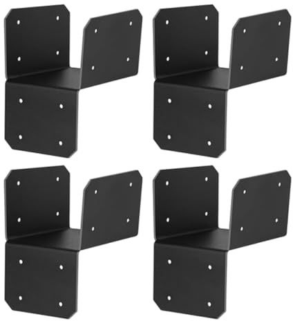 Ganci per travi 4x4: staffe di montaggio resistenti, connettore per travi inossidabile, supporto per manicotto rinforzato, supporto per resistente | Hardware affidabile per la copertura esterna