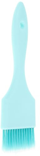 BAZEITFLOW Cepillo para Teñir Cabello de Cerdas Suaves, Mango Azul y Cabezal Verde, Tamaño Mediano, Aplicador Preciso para Reflejos y Tratamientos de Color en Salón y Uso Doméstico