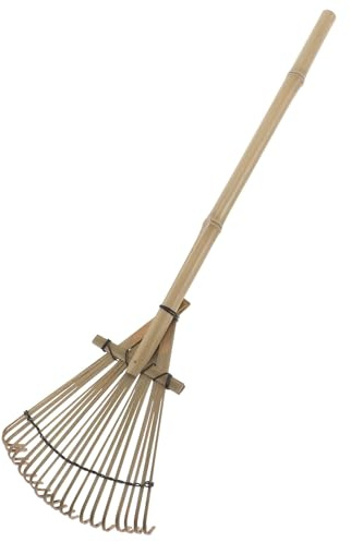 Operitacx Rastrillo Zen de Bambú Miniatura para Jardín Japonés, 18×53.5 Cm, Herramienta de Jardín Zen de Arena para Meditación y Micropaisajismo, Accesorio Ligero para Escritorio y Caja