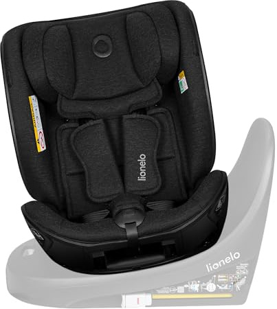 Lionelo Moxie Next i-Size Seggiolino Auto Girevole Ca. 0-4 Anni (40-105 Cm), 0-18 Kg, Installazione Su Base Girevole 360°, Protezione Laterale SIP, Regolazione Del Poggiatesta E Dell’inclinazione