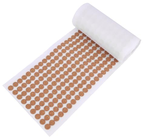 1400pz Cuscinetti in Sughero Autoadesivi, 1x0,15cm, Feltro Rotondi Protezione Delle Ante di Armadi Punti Adesivi Antigraffio per Mobili Sottobicchieri Piante Artigianato Cassetti Tavoli e Cucina