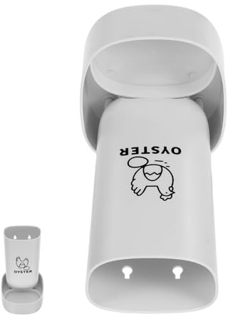 OATIPHO Chicken Grit Feeder Poultry Feeder for Oyster Shell Plastic Hanging Wall Mount Chicken Food Dispenser White and Poultry Feeding Systems