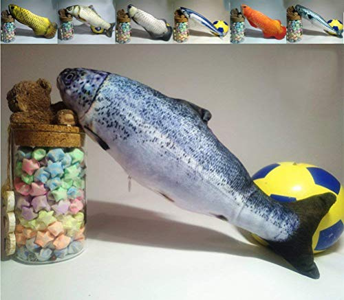 Maibar Katzenminze Spielzeug Katzenspielzeug Katze Spielzeug mit Katzenminze Spielzeug Katzen Fisch Realistische Simulation Katze Minze Spielzeug (30cm, Forelle)