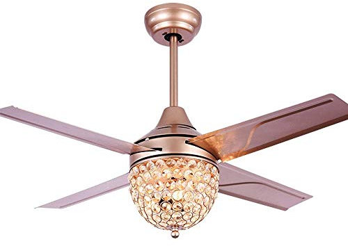 SCH 38 inch ceiling fan light crystal fan light restaurant living room bedroom fan chandelier Nordic retro home decoration with light fan