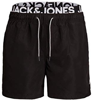 JACK & JONES Herren Badehose Badeshort SPLICELOGO S M L XL XXL Schwarz Rot Orang