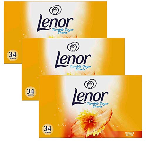 3 x 34 Tumble Dryer Sheets Summer Breeze Laundry Linen Fabric Conditioner Fresh Clothes
