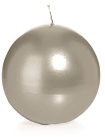 Wiedemann 6X Kugelkerzen lackiert in Cellophan 100mm (Silber)