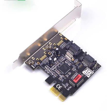 PCIe X1 a 2 puertos SATA2.0 3G/bps Raid Controller Card SIL3132 chipset para silicio sata adaptador Añadir en tarjeta chia moneda