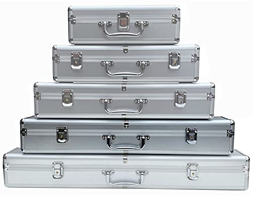 ECI Aluminium Koffer Silber mit Längenauswahl (LxBxH) 30-70 cm x 10 x 10 cm