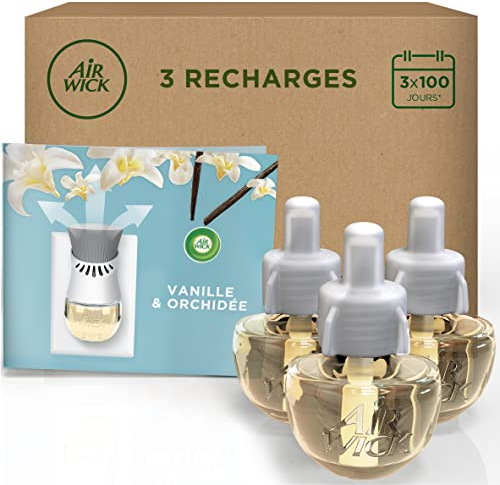 Air Wick Ambientador Eléctrico casa con Aroma a Vainilla y Orquídea, 3 recambios