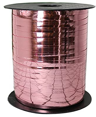 Ainmto 450M Rosegold Ringelband, Rosa Ballonband, Geschenkband, Ballon-Kräuselbänder für Dekoration