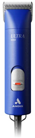 Andis Professional UltraEdge Super 2-Speed Detachable Blade Dog/Pet Clipper, Rotary Motor with Shatter-Proof Housing, Runs Calm & Silent, 14-Inch Cord, for All Dog Coats & Breeds, 120 Volts, Blue