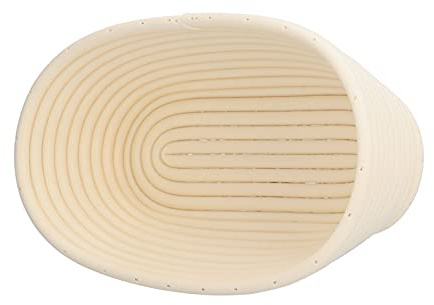 Cestino per la Lievitazione del Pane Cestino per la Lievitazione del Pane Cestino per la Fermentazione del Pane Lavabile in Plastica Forma Innovativa Stampo da Forno per (Beige ovale 25 * 15