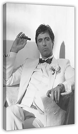 EMIGOS Al Pacino Scarface Tony Montana-Film-Poster, Wandkunst, Dekordruck, Bild Gemälde für Wohnzimmer, Schlafzimmer, Dekoration, Rahmen-Stil, 60 x 90 cm