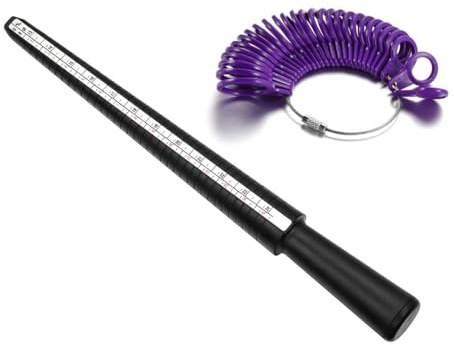 Set di Misuratori per Anelli,Misuratore di Anelli Professionale,per la Misurazione del Diametro degli Anelli e Misurazione della Dimensione del Dito (Regno Unito, UE, USA)