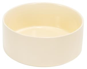 SPUNKYJUNKY Ciotola in ceramica per cani e gatti (1800 ml, beige)