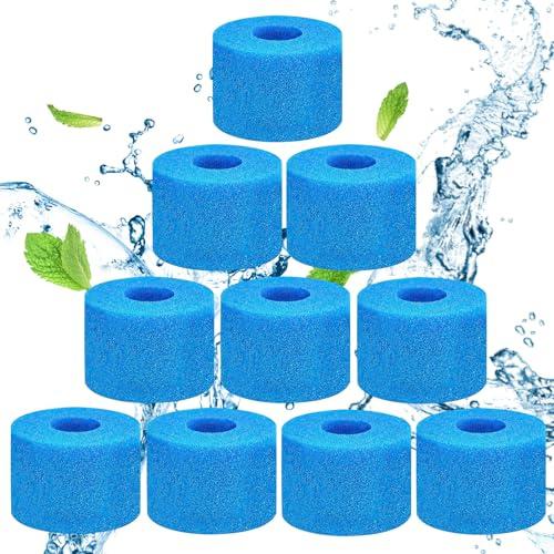 DIELOVEHUA 10 stycken filtersvamp typ S1, svampfilter, skum poolfilter, poolfilter svamp, poolfiltersvamp, skumpoolfilter för pool, akvarium, spa