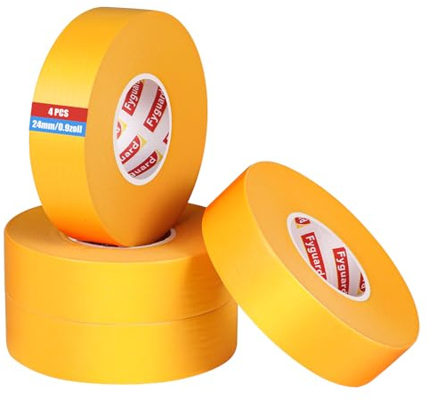 Fyguard 4 Rollen Goldband, 24 MM X 50 M, Goldenes Malerkrepp