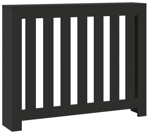vidaXL Cache-Radiateur Noir 104 x 20 x 82 cm Bois d'ingénierie