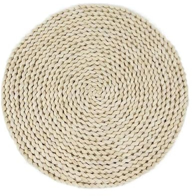YWQHS 11-60cm Round/Elliptic/Square Woven Placemats, Natural Water Hyacinth Place mats, Braided Straw Table Mats for Dining Table
