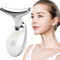 Appareil Massage Visage, DOCOCO Appareil Anti Rides Visage, 45 °C Chauffable pour Massage Visage, 3 Modes LED avec Lifting EMS pour Raffermissement du Visage et du Cou