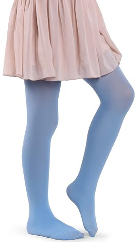 MANA MANA Einfarbige Mädchen Strumpfhose – Süße blickdichte Kinderstrumpfhose für Schule, Tanzen, Ballett – Weich und stylisch, 40 DEN, Made in Italy, Ages 3-12