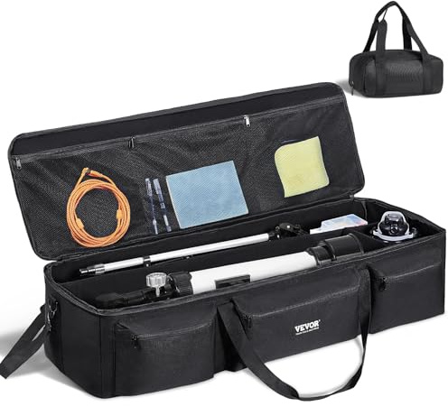 VEVOR Telescope Case, 1035 mm, Large Storage Bag with Fixed Buckles, Multi-Pocket & Detachable Divider, Shock-Absorbent Telescope Carrying Bag for Optical Tube & Tripod, Counterweight Pocket