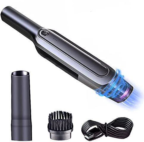 ENCHE Handheld Vacuum Cleaner Cordless,Rechargeable Handheld Vacuums,Portable Lightweight Mini USB Car Vacuum Cleaner High Power Suction,Cleaning for Home,Car,Pet Hair,Kitchen,Office