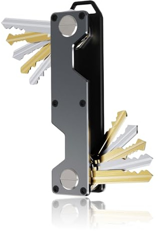 Hebterrka Porte-clés pour Trousseau Minimaliste Porte-clés Compact Extensible pour 8 à 10 clés