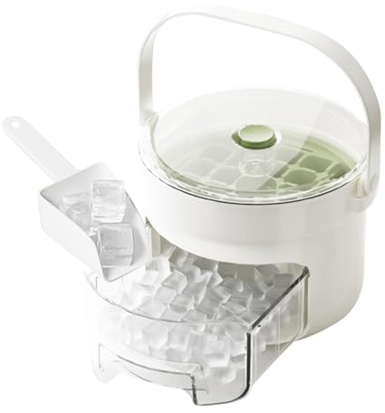 Freezer Trays | Container for Making Ice Cubes with Lid - Portable Ice Maker Tool for Kitchen Party Camping Everyday Use