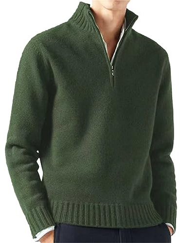 Maglia Uomo Collo Alto Termica Maglione Zip Collo Invernali Pullover In Pile Manica Lunga a Maglia Grassa Pullover a Maglia Grossa Maglione Uomo Invernali Maglione Uomo Firmato Pullover Uomo Invernale