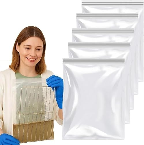2026 - Bolsas de limpieza para hornos, reutilizables, a prueba de fugas, respetuosas con el medio ambiente, para limpiar varios tamaños de estantes de hornos (60 x 40 cm)