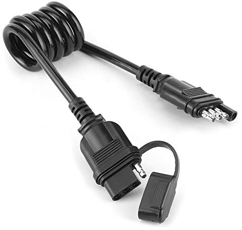 ERYUE Connettore Piatto a 4 Fili Cavo di Prolunga Flessibile a 4 Pin per Carichi Pesanti per Rimorchi Cablaggio Connettore Sigillato Aree Innevate Adatto Tutti i Tipi di Rimorchi ABS+Metallo