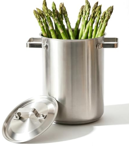 Cuiseur vapeur asperges en acier inoxydable 304 avec panier (4,3 l)