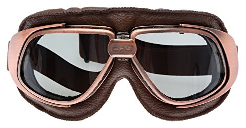 Retro Vintage Sonnenbrille Schutzbrille Pilot Motorrad Sport- Braun Glas