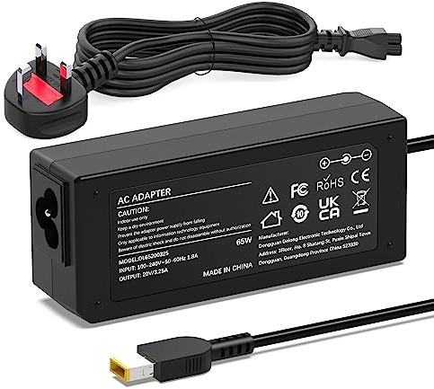 65W Yellow USB Laptop Charger Compatible with Lenovo Thinkpad Yoga Series