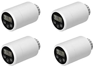 SPORTARC 4 STÜCKE Zigbee Heizkörperthermostat elektronisch - Programmierbares WiFi erweiterbares Heizkörperthermostatventil - Thermostatheizung digital - Kompatibel für Google-Home und AIexa
