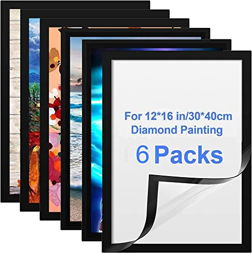 Lot de 6 cadres de peinture diamant - 30 x 40 cm - Pour décoration murale et bureau