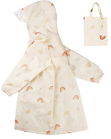 Hovkib Chubasqueros para Niños y Niñas Ropa Impermeables Chaquetas de Lluvia Ligero Poncho de Lluvia Abrigos de Lluvia de Dibujos Animados con Funda de Mochila M/4-6 Años