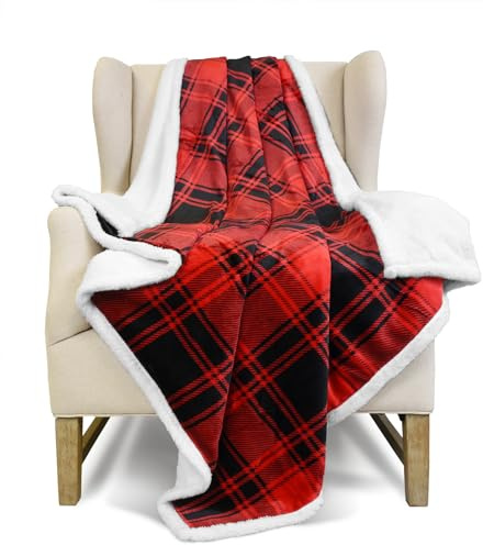 Catalonia Classy soffpläd med dubbel mikrofiber herpa-fleece, supermjuk, lämplig för alla årstider, fluffig plysch, gosig, tjocka sofföverkast, svart pläd, 150 x 130 cm