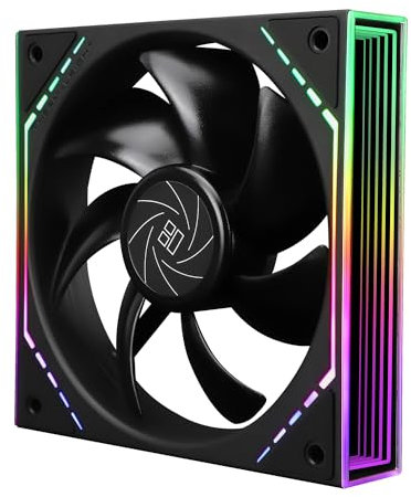 Thermalright TL-M12 CPU Fan 120mm Case Cooler Fan ARGB, 4pin PWM Connector Silent Computer Fan with S-FDB Bearing,Desktop Cooling Fan has Side ARGB Mirror Light Effect (TL-M12)