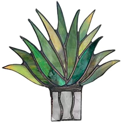 Acchiappa-sole Mini ornamenti di agave acrilico aloe vera piante in vaso decorativo giardino casa Regalo Perfetto (Color : A)