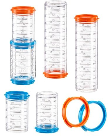 Ferplast Röhren Hamster-Set, Zubehör für Hamsterkäfig, insgesamt 7 Teile, transparente Hamster Tunnel Rohr mit Belüftungslöchern, inklusive Zubehör, KIT Tube Tunnel, Hamster Spielzeug