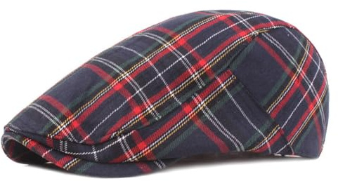 ISAKEN Schiebermütze Barret Flat Cap Herren Damen Tellermütze Klassische 1920 Stil Flatcap Newsboy Cap Verstellbar Baumwolle Vintage Freizeit Barett Traditionelle Hut Kostüm Accessoires