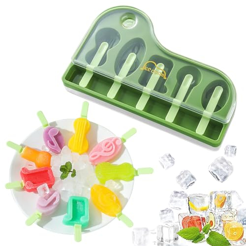 5 Stück Eisförmchen Silikon, Eisformen Kinder, Popsicle Molds, Eis Am Stiel Eisförmchen Bpa Frei, Eisformen Eis Am Stiel Silikon, Eisstiele Wiederverwendbar, Formen Popsicle